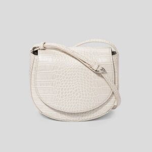 Crocodile saddle crossbody bag